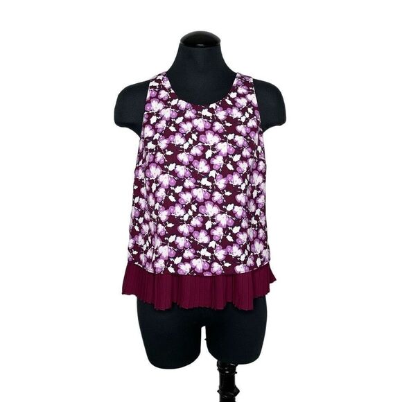 Banana Republic Factory Pleated Floral Camisole Blouse - Women’s XS Petite - Picture 1 of 7